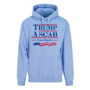 Trump Is A Scab Vote For Harris 2024 Unisex Surf Hoodie