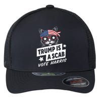 Trump Is A Scab Vote Kamala Harris Flexfit Unipanel Trucker Cap