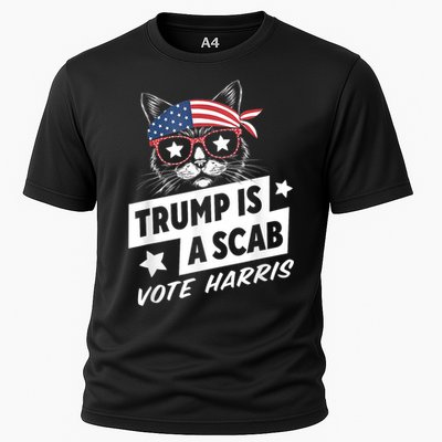 Trump Is A Scab Vote Kamala Harris Cooling Performance Crew T-Shirt