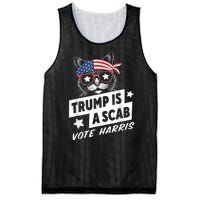 Trump Is A Scab Vote Kamala Harris Mesh Reversible Basketball Jersey Tank