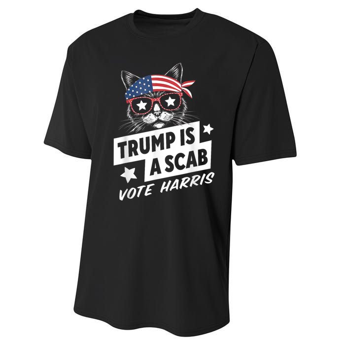 Trump Is A Scab Vote Kamala Harris Performance Sprint T-Shirt