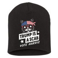 Trump Is A Scab Vote Kamala Harris Short Acrylic Beanie