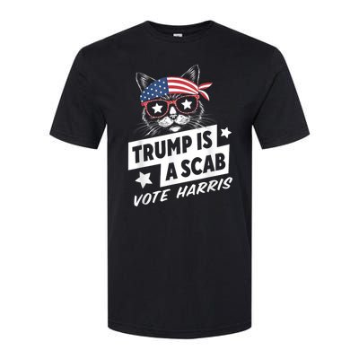 Trump Is A Scab Vote Kamala Harris Softstyle® CVC T-Shirt