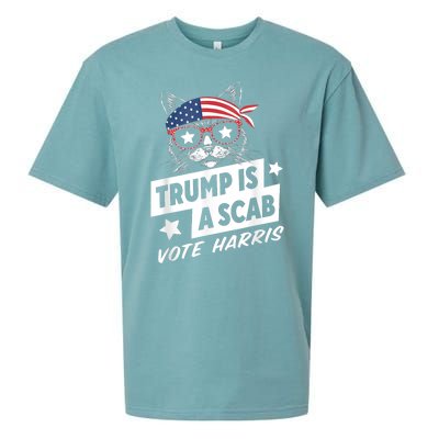 Trump Is A Scab Vote Kamala Harris Sueded Cloud Jersey T-Shirt