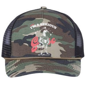 Today I Am A Serious Goose Silly Goose Weird Meme Gift Retro Rope Trucker Hat Cap