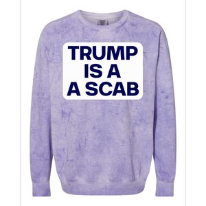 Trump Is A Scab Vote Harris Kamala 2024 Funny Colorblast Crewneck Sweatshirt