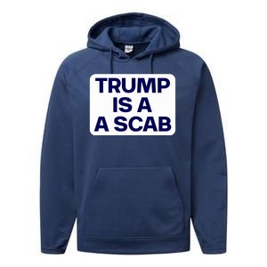 Trump Is A Scab Vote Harris Kamala 2024 Funny Performance Fleece Hoodie