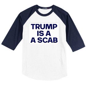 Trump Is A Scab Vote Harris Kamala 2024 Funny Baseball Sleeve Shirt