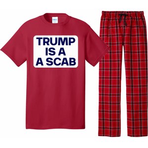 Trump Is A Scab Vote Harris Kamala 2024 Funny Pajama Set