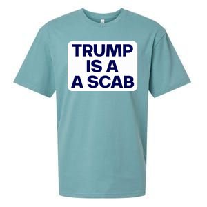 Trump Is A Scab Vote Harris Kamala 2024 Funny Sueded Cloud Jersey T-Shirt