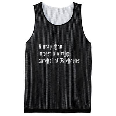 Thou Ingest A Satchel Of Richards Funny Medieval Meme Quote Mesh Reversible Basketball Jersey Tank