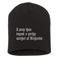 Thou Ingest A Satchel Of Richards Funny Medieval Meme Quote Short Acrylic Beanie