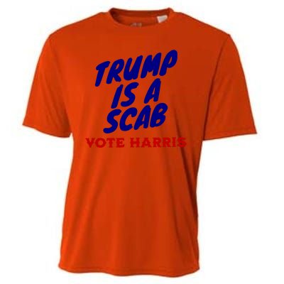 Trump Is A Scab Vote Harris Kamala 2024 Cooling Performance Crew T-Shirt