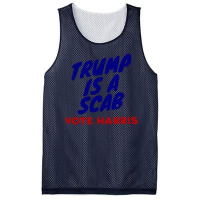 Trump Is A Scab Vote Harris Kamala 2024 Mesh Reversible Basketball Jersey Tank