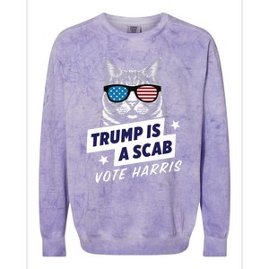 Trump Is A Scab Vote Harris 2024 Trump Is A Scab Vote Kamala 2024 Colorblast Crewneck Sweatshirt