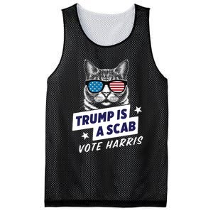 Trump Is A Scab Vote Harris 2024 Trump Is A Scab Vote Kamala 2024 Mesh Reversible Basketball Jersey Tank