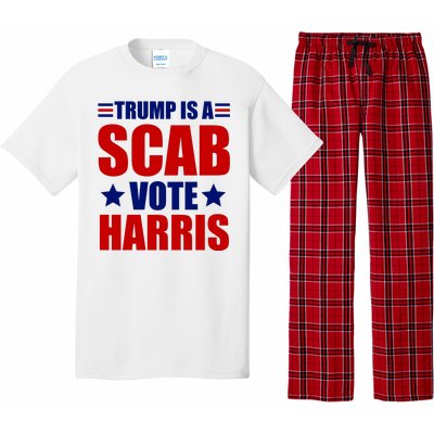 Trump Is A Scab Vote Harris 2024 Pajama Set