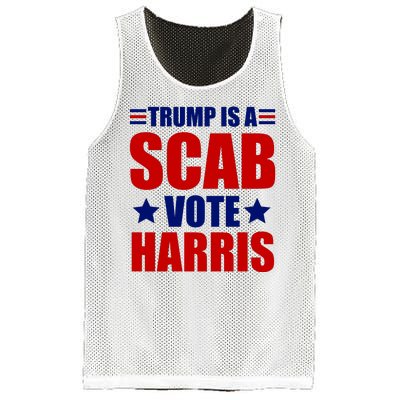 Trump Is A Scab Vote Harris 2024 Mesh Reversible Basketball Jersey Tank