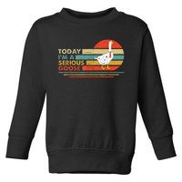 Today Im A Serious Goose Vintage Sunset Toddler Sweatshirt