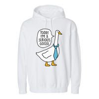 Today Im A Serious Goose Funny Serious Goose Garment-Dyed Fleece Hoodie