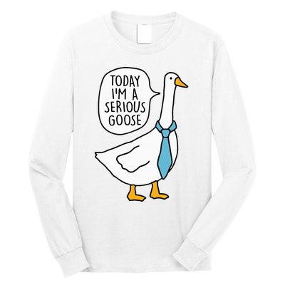 Today Im A Serious Goose Funny Serious Goose Long Sleeve Shirt