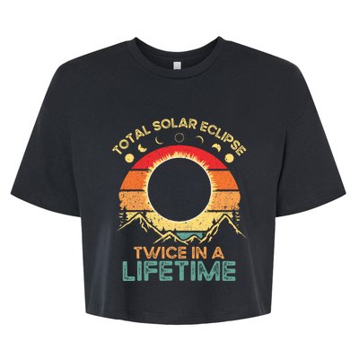 Twice In A Lifetime Solar Eclipse 2024 Total Eclipse Gift Bella+Canvas Jersey Crop Tee