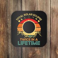 Twice In A Lifetime Solar Eclipse 2024 Total Eclipse Gift Coaster