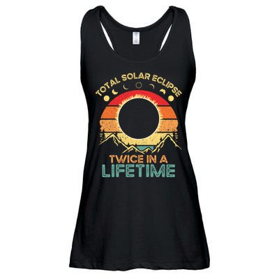 Twice In A Lifetime Solar Eclipse 2024 Total Eclipse Gift Ladies Essential Flowy Tank