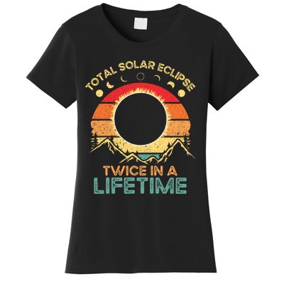 Twice In A Lifetime Solar Eclipse 2024 Total Eclipse Gift Women's T-Shirt