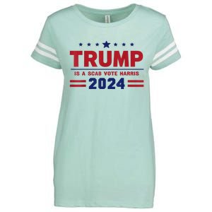 Trump Is A Scab Vote Madam President Kamala Harris 2024 Enza Ladies Jersey Football T-Shirt