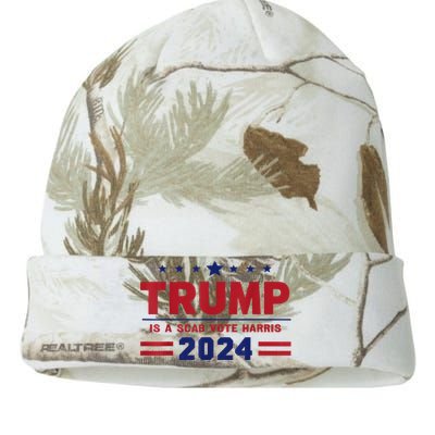 Trump Is A Scab Vote Madam President Kamala Harris 2024 Kati Licensed 12" Camo Beanie