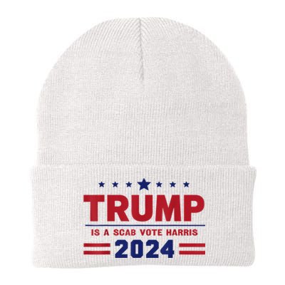 Trump Is A Scab Vote Madam President Kamala Harris 2024 Knit Cap Winter Beanie