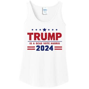 Trump Is A Scab Vote Madam President Kamala Harris 2024 Ladies Essential Tank