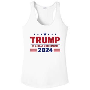 Trump Is A Scab Vote Madam President Kamala Harris 2024 Ladies PosiCharge Competitor Racerback Tank