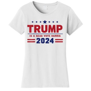 Trump Is A Scab Vote Madam President Kamala Harris 2024 Women's T-Shirt