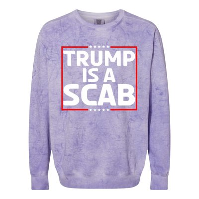 Trump Is A Scab Colorblast Crewneck Sweatshirt