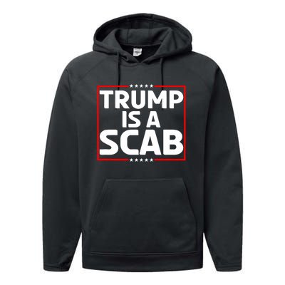 Trump Is A Scab Performance Fleece Hoodie