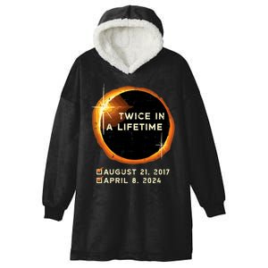 Twice In A Lifetime Total Solar Eclipse 2024 April 8th Totality Hooded Wearable Blanket