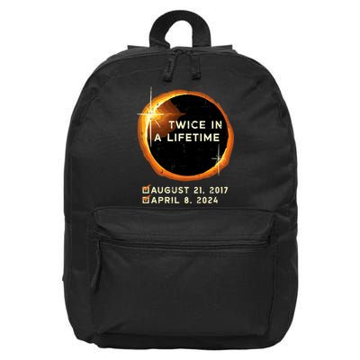 Twice In A Lifetime Total Solar Eclipse 2024 April 8th Totality 16 in Basic Backpack