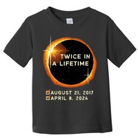 Twice In A Lifetime Total Solar Eclipse 2024 April 8th Totality Toddler T-Shirt