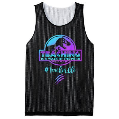 Teaching is a Walk in Park Teacher Life Funny Mother's Day Mesh Reversible Basketball Jersey Tank