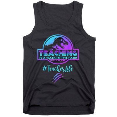 Teaching is a Walk in Park Teacher Life Funny Mother's Day Tank Top