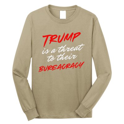 Trump Is A Threat To Their Bureaucracy Long Sleeve Shirt