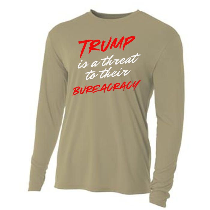 Trump Is A Threat To Their Bureaucracy Cooling Performance Long Sleeve Crew