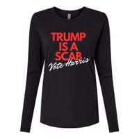 Trump Is A Scab Vote Kamala Harris 2024 Womens Cotton Relaxed Long Sleeve T-Shirt