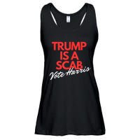 Trump Is A Scab Vote Kamala Harris 2024 Ladies Essential Flowy Tank