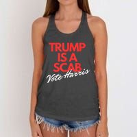 Trump Is A Scab Vote Kamala Harris 2024 Women's Knotted Racerback Tank