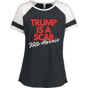 Trump Is A Scab Vote Kamala Harris 2024 Enza Ladies Jersey Colorblock Tee