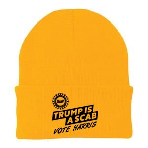 Trump Is A Scab Uaw Vote Kamala Harris 2024 Election Knit Cap Winter Beanie