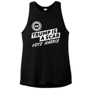 Trump Is A Scab Uaw Vote Kamala Harris 2024 Election Ladies PosiCharge Tri-Blend Wicking Tank